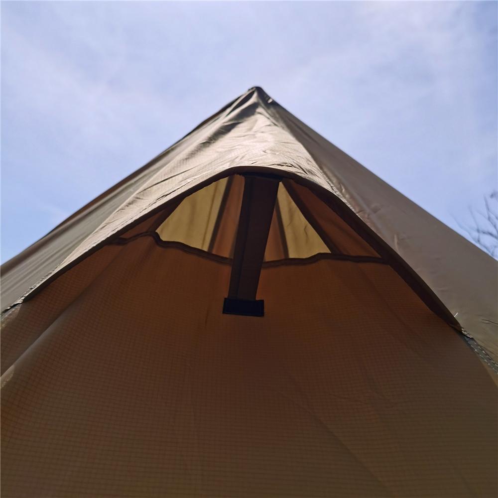 Cheap Goat Tents Camping Tent 3 Person Family Tent Ultralight Waterproof Camping Tent Lightweight Pyramid Outdoor Tent With Square Chimney Window   